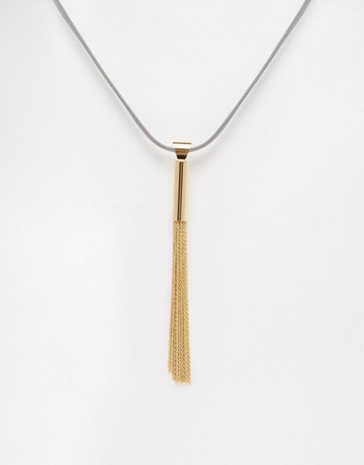 Ashiana Necklace With Tassel - Gold