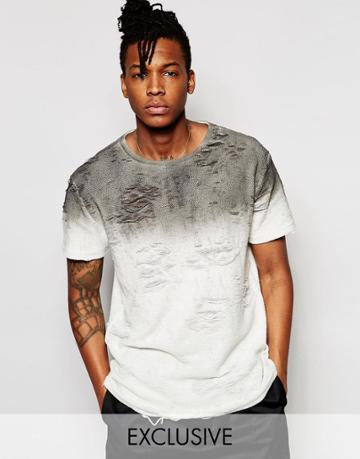Unplugged Museum Grungy T-shirt With Fade Affect - White