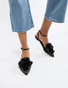 Asos Design Loaded Tassel Ballet Flats - Black
