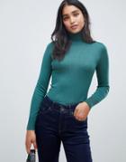Oasis Turtleneck Sweater In Teal - Green