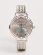 Steve Madden Womens Silver Watch With Gray Dial - Silver