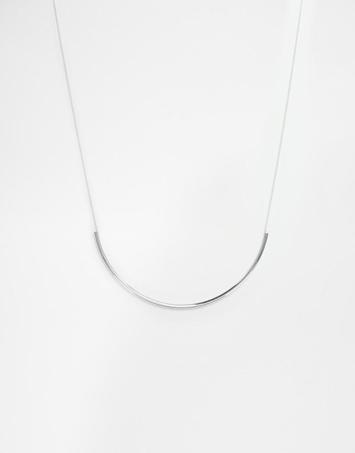 Weekday Bend Necklace - Silver