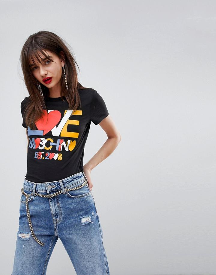 Love Moschino Fun Logo T-shirt - Black