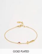 Astrid & Miyu Cancer Zodiac Gold Plated Bracelet - Gold