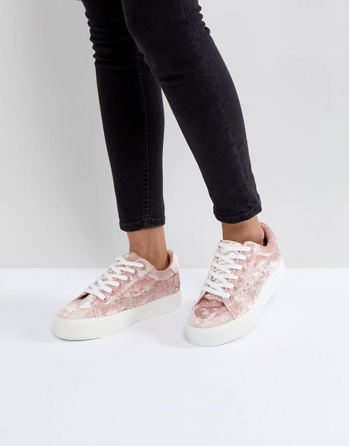 Park Lane Studded Sneaker - Beige