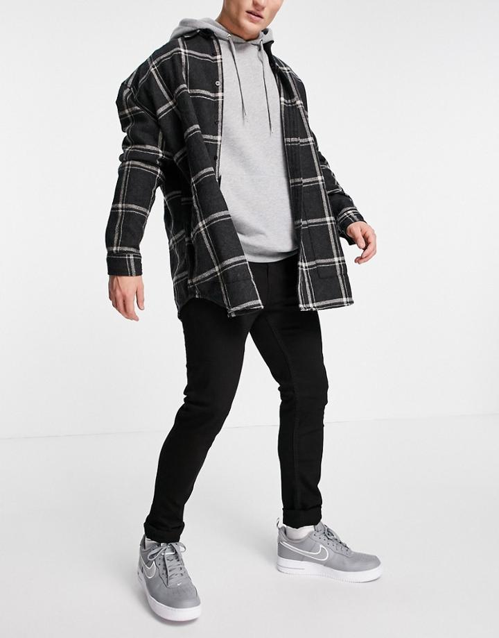 Ldn Dnm Skinny Fit Jeans In Black Wash