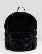 Hollister Furry Backpack - Black