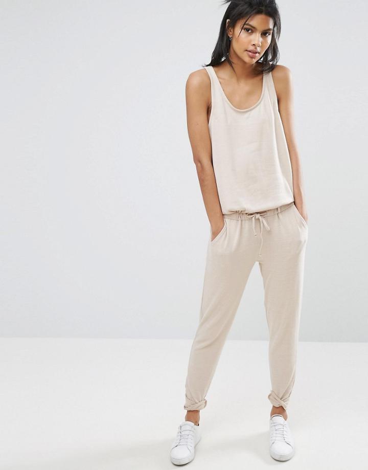 Nocozo Sleeveless Jumpsuit - Beige
