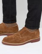 Kg Kurt Geiger Harper Suede Derby Shoes - Tan