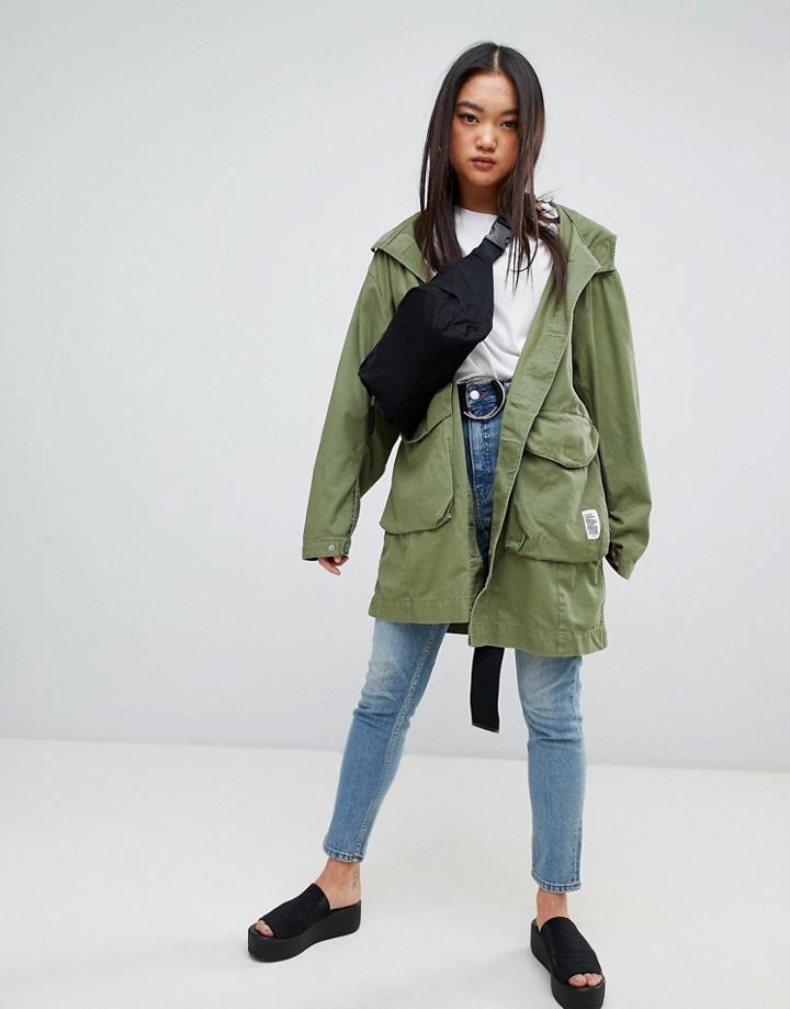 Cheap Monday Worka Parka Coat - Green