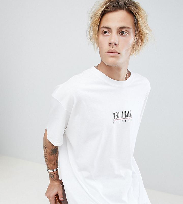 Reclaimed Vintage Inspired Logo T-shirt In White - White