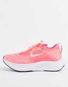 Nike Running Zoom Fly 4 Sneakers In Lava Glow/white-pink