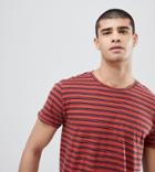 Nudie Jeans Co Anders Double Stripe T-shirt - Red