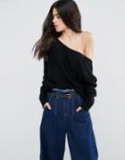 Subtle Luxury Cashmere Reverible Crew Neck Sweater & Cardigan In Black
