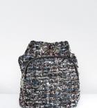 Reclaimed Vintage Inspired Lurex Tweed Mini Backpack - Black