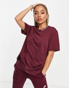 The North Face Zumu T-shirt In Burgundy-red