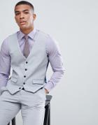 Burton Menswear Suit Vest In Light Gray - Gray