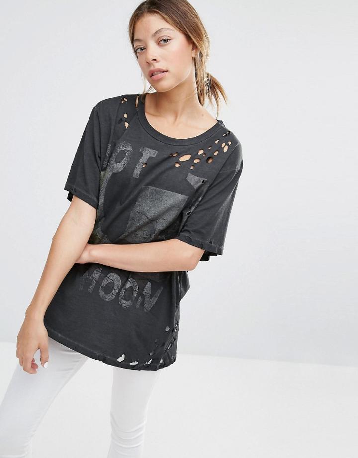 Cheap Monday Pose T-shirt - Moon Black