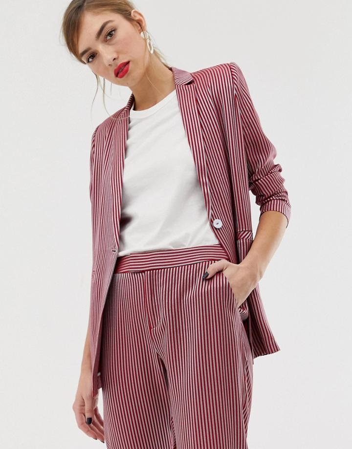 Custommade Miriam Jacket In Stripe - Red