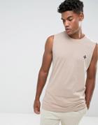 Criminal Damage Maverick Sleeveless T-shirt Tank - Beige