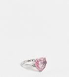 Reclaimed Vintage Inspired Mum Heart Ring In Silver
