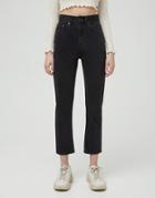 Pull & Bear Slim Mom Jean In Black