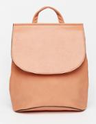 Asos Clean Curved Backpack - Camel