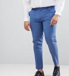 Asos Design Plus Skinny Smart Pants In Pale Blue - Blue