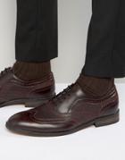 New Look Brogues In Burgundy - Red