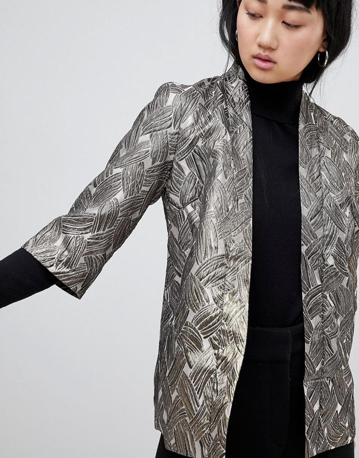 B.young Metallic Jacquard Jacket - Gold