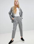 Monki Check Pants Co Ord - Gray