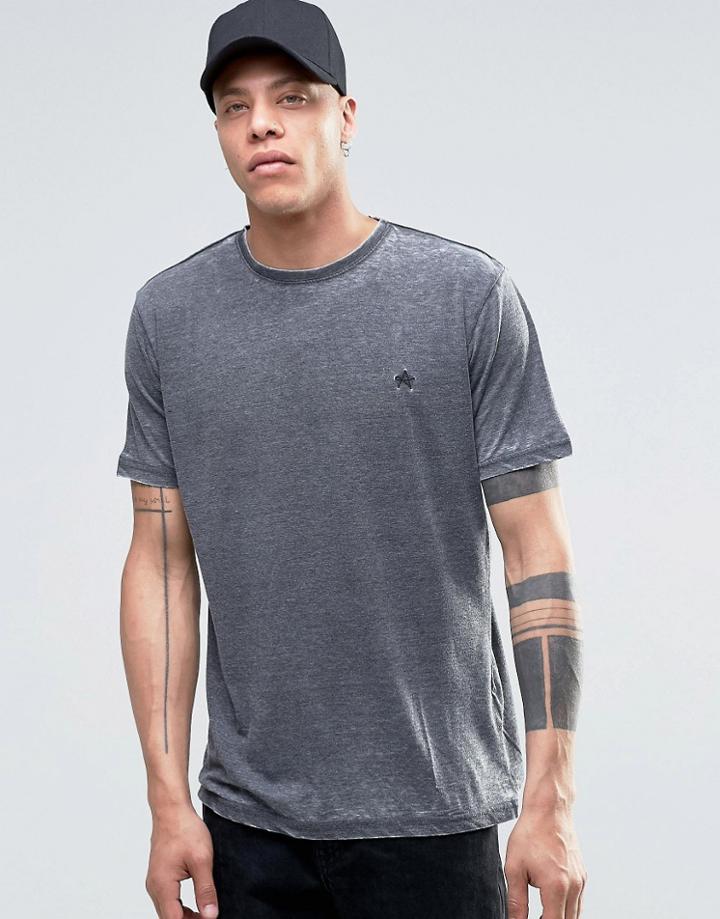 Antioch Embroidered Logo Burnout T-shirt - Black