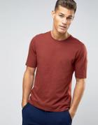 Sisley T-shirt With Back Raglan Detail - Red