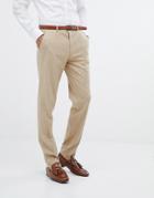 Asos Design Skinny Suit Pants In Camel - Beige