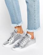 Adidas Originals Silver Metallic Stan Smith Sneakers - Silver