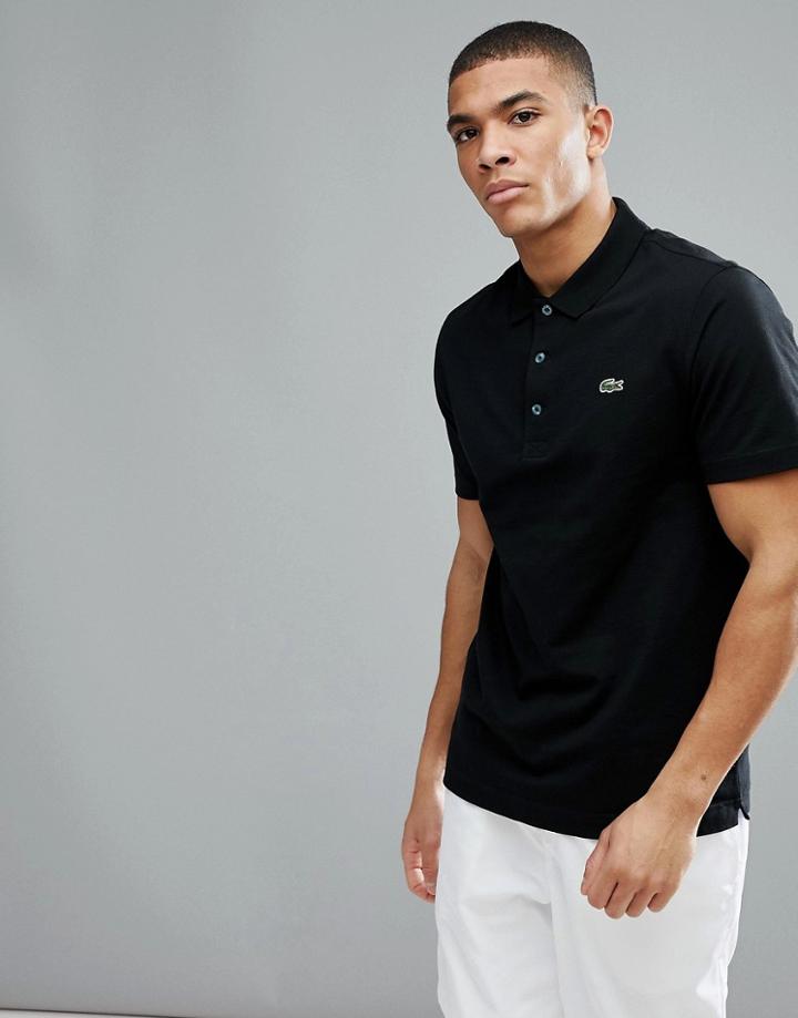Lacoste Sport Logo Polo In Black