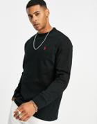 Polo Ralph Lauren Oversized Long Sleeve T-shirt In Black