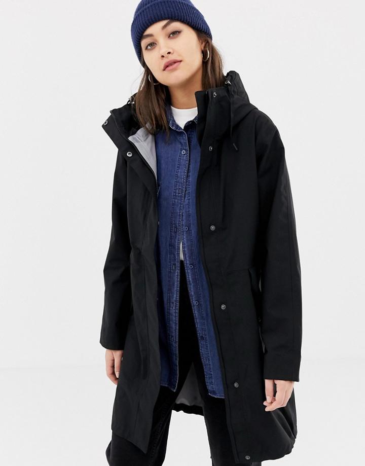 Didriksons Hilja Parka In Black - Black