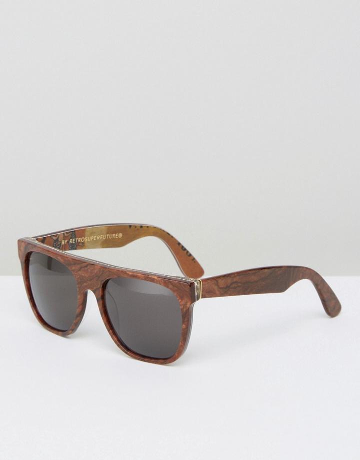 Retrosuperfuture Flat Top Miracolo Sunglasses - Brown