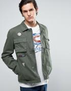 Jack & Jones Originals Field Jacket With Military Patches - Green
