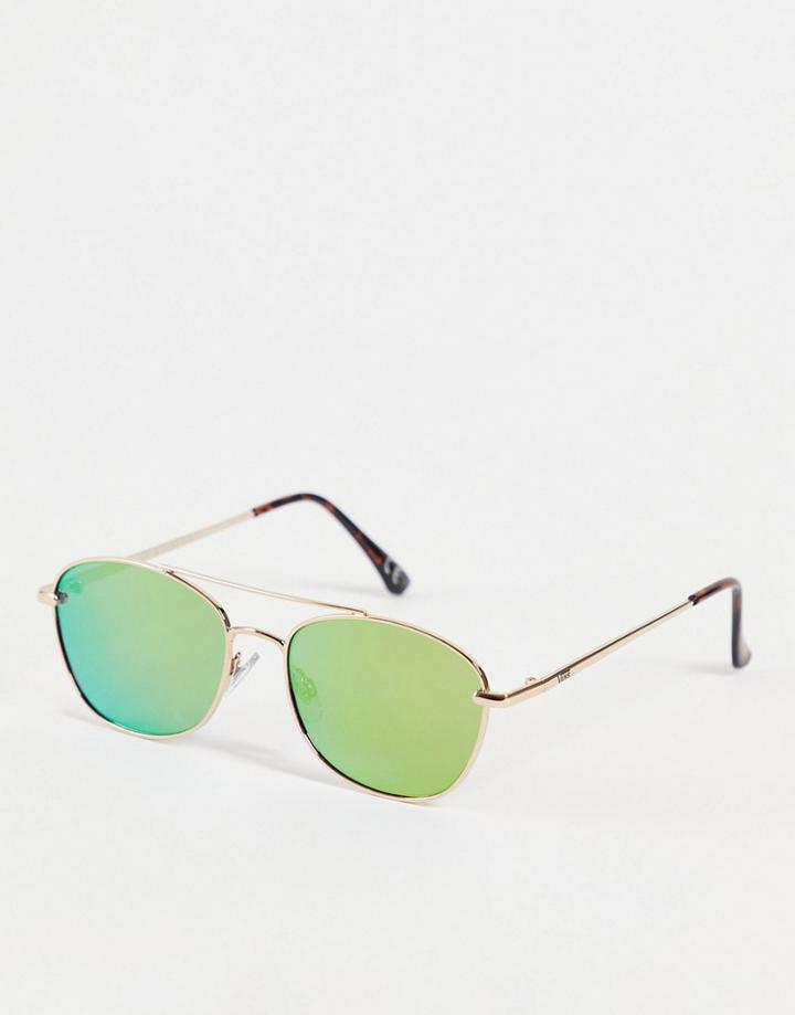 Vans Cruiser Aviator Sunglasses In Gold-yellow
