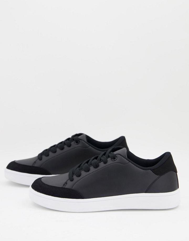 Truffle Collection Lace Up Sneakers In Black-multi