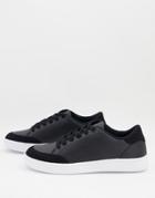 Truffle Collection Lace Up Sneakers In Black-multi