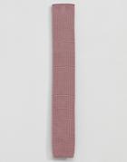Twisted Tailor Knitted Tie In Dusty Pink - Pink