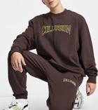 Collusion Oversized Sweatpants With Varsity Embroidery In Brown - Part Of A Set