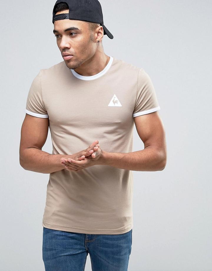 Le Coq Sportif Ringer T-shirt In Beige Exclusive To Asos 1622163 - Beige