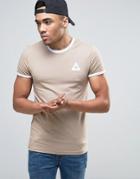 Le Coq Sportif Ringer T-shirt In Beige Exclusive To Asos 1622163 - Beige