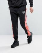 Hype Cuffed Joggers With Fire Panels - Black