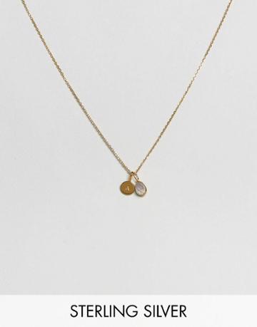 Carrie Elizabeth Initial A Cluster Necklace - Gold