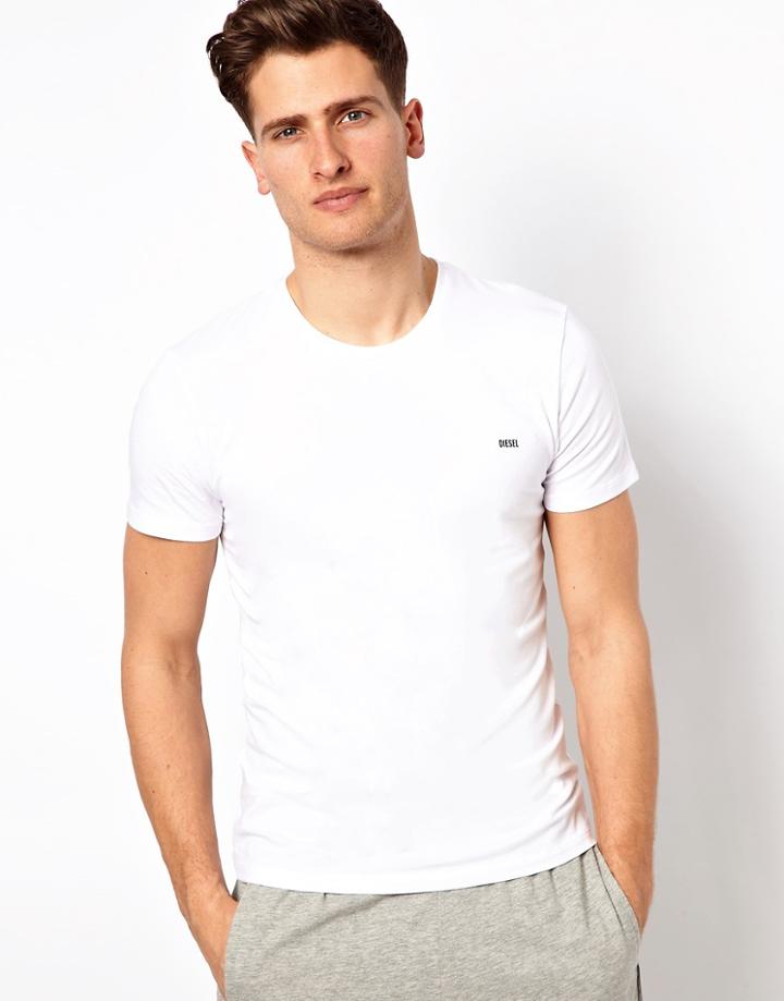 Diesel 2 Pack Crew Neck T-shirt - White